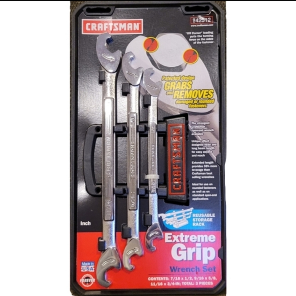 New Vintage Craftsman Extreme Grip Wrench Set 942512 USA